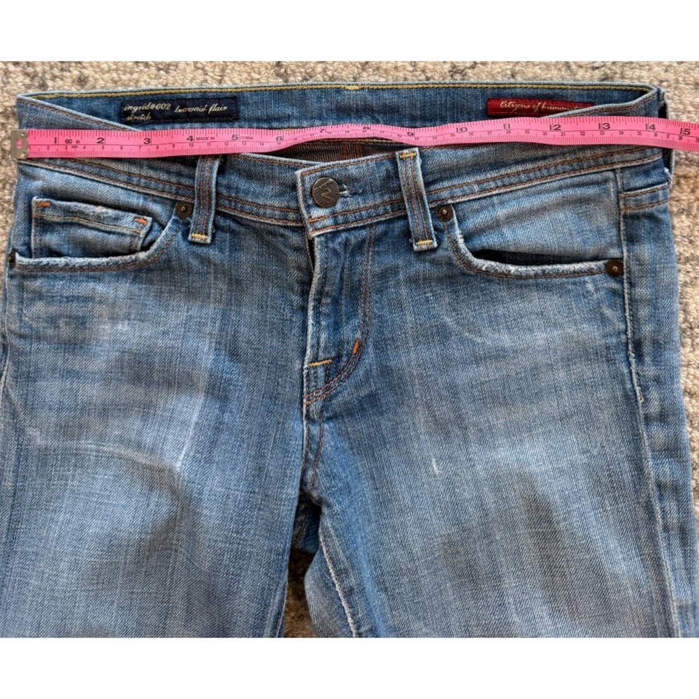 Y2K Citizens of Humanity Blue Ingrid Low Waist Flair Stretch Jeans USA Retro 26 - Picture 5 of 9